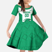Nigeria Basketball Custom Kid Short Sleeve Dress Come On Tigers - Wonder Print Shop