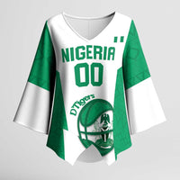 Nigeria Basketball Custom Kimono Sleeve Blouse Come On Tigers - Wonder Print Shop