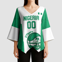 Nigeria Basketball Custom Kimono Sleeve Blouse Come On Tigers - Wonder Print Shop