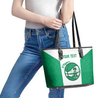Nigeria Basketball Custom Leather Tote Bag Come On Tigers - Wonder Print Shop