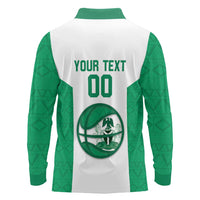 Nigeria Basketball Custom Long Sleeve Polo Shirt Come On Tigers - Wonder Print Shop