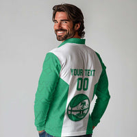 Nigeria Basketball Custom Long Sleeve Polo Shirt Come On Tigers - Wonder Print Shop