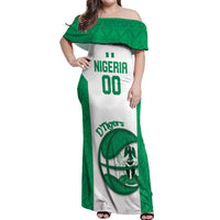 Nigeria Basketball Custom Off Shoulder Maxi Dress Come On Tigers - Wonder Print Shop