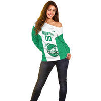 Nigeria Basketball Custom Off Shoulder Sweater Come On Tigers - Wonder Print Shop