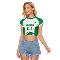 Nigeria Basketball Custom Raglan Cropped T Shirt Come On Tigers - Wonder Print Shop
