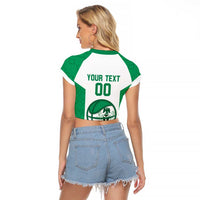Nigeria Basketball Custom Raglan Cropped T Shirt Come On Tigers - Wonder Print Shop