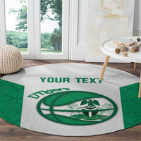 Nigeria Basketball Custom Round Carpet Come On Tigers - Wonder Print Shop