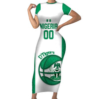 Nigeria Basketball Custom Short Sleeve Bodycon Dress Come On Tigers - Wonder Print Shop
