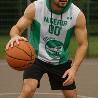 Nigeria Basketball Custom Sleeveless Hoodie Come On Tigers - Wonder Print Shop