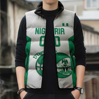 Nigeria Basketball Custom Sleeveless Puffer Jacket Come On Tigers - Wonder Print Shop