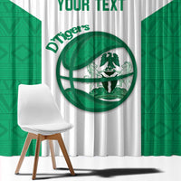 Nigeria Basketball Custom Window Curtain Come On Tigers - Wonder Print Shop