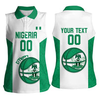 Nigeria Basketball Custom Women Sleeveless Polo Shirt Come On Tigers - Wonder Print Shop