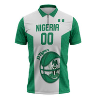 Nigeria Basketball Custom Zipper Polo Shirt Come On Tigers - Wonder Print Shop