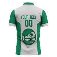 Nigeria Basketball Custom Zipper Polo Shirt Come On Tigers - Wonder Print Shop