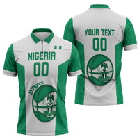 Nigeria Basketball Custom Zipper Polo Shirt Come On Tigers - Wonder Print Shop
