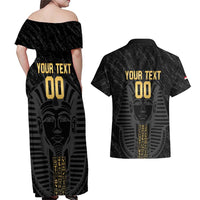 Egypt Basketball Custom Couples Matching Off Shoulder Maxi Dress and Hawaiian Shirt Come On Pharaohs - Wonder Print Shop