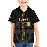 Egypt Basketball Custom Family Matching Off The Shoulder Long Sleeve Dress and Hawaiian Shirt Come On Pharaohs - Wonder Print Shop