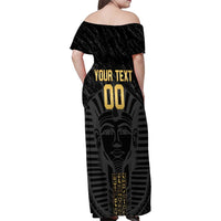 Egypt Basketball Custom Family Matching Off Shoulder Maxi Dress and Hawaiian Shirt Come On Pharaohs - Wonder Print Shop