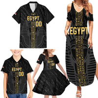 Egypt Basketball Custom Family Matching Summer Maxi Dress and Hawaiian Shirt Come On Pharaohs - Wonder Print Shop