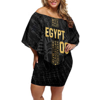 Egypt Basketball Custom Off Shoulder Short Dress Come On Pharaohs - Wonder Print Shop