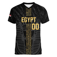 Egypt Basketball Custom Women V-Neck T-Shirt Come On Pharaohs - Wonder Print Shop