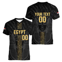 Egypt Basketball Custom Women V-Neck T-Shirt Come On Pharaohs - Wonder Print Shop