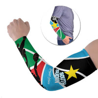 South Sudan Basketball Custom Arm Sleeves Come On Bright Stars - Wonder Print Shop