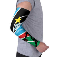 South Sudan Basketball Custom Arm Sleeves Come On Bright Stars - Wonder Print Shop