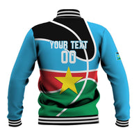 South Sudan Basketball Custom Baseball Jacket Come On Bright Stars - Wonder Print Shop