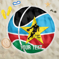 South Sudan Basketball Custom Beach Blanket Come On Bright Stars - Wonder Print Shop