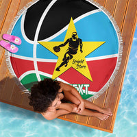South Sudan Basketball Custom Beach Blanket Come On Bright Stars - Wonder Print Shop