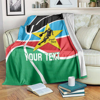 South Sudan Basketball Custom Blanket Come On Bright Stars - Wonder Print Shop