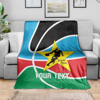 South Sudan Basketball Custom Blanket Come On Bright Stars - Wonder Print Shop