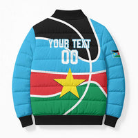South Sudan Basketball Custom Bomber Puffer Jacket Come On Bright Stars - Wonder Print Shop