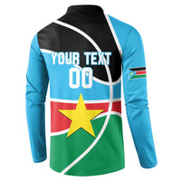 South Sudan Basketball Custom Button Sweatshirt Come On Bright Stars - Wonder Print Shop