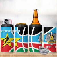 South Sudan Basketball Custom 4 in 1 Can Cooler Tumbler Come On Bright Stars - Wonder Print Shop