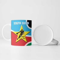 South Sudan Basketball Custom Ceramic Mug Come On Bright Stars - Wonder Print Shop