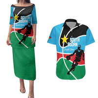 South Sudan Basketball Custom Couples Matching Puletasi and Hawaiian Shirt Come On Bright Stars - Wonder Print Shop
