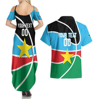 South Sudan Basketball Custom Couples Matching Summer Maxi Dress and Hawaiian Shirt Come On Bright Stars - Wonder Print Shop