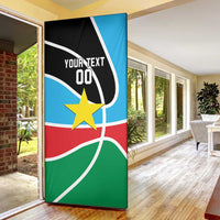 South Sudan Basketball Custom Door Cover Come On Bright Stars - Wonder Print Shop