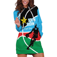South Sudan Basketball Custom Hoodie Dress Come On Bright Stars - Wonder Print Shop