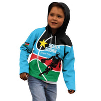 South Sudan Basketball Custom Kid Hoodie Come On Bright Stars - Wonder Print Shop