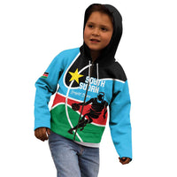 South Sudan Basketball Custom Kid Hoodie Come On Bright Stars - Wonder Print Shop
