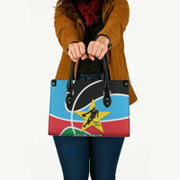 South Sudan Basketball Custom Leather Bag Come On Bright Stars - Wonder Print Shop