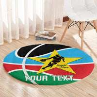 South Sudan Basketball Custom Round Carpet Come On Bright Stars - Wonder Print Shop