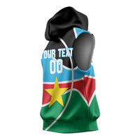 South Sudan Basketball Custom Sleeveless Hoodie Come On Bright Stars - Wonder Print Shop