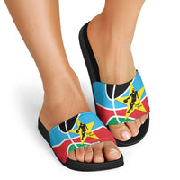 South Sudan Basketball Custom Slide Sandals Come On Bright Stars - Wonder Print Shop