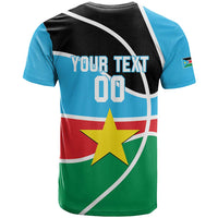 South Sudan Basketball Custom T Shirt Come On Bright Stars - Wonder Print Shop