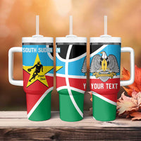 South Sudan Basketball Custom Tumbler With Handle Come On Bright Stars - Wonder Print Shop