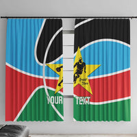 South Sudan Basketball Custom Window Curtain Come On Bright Stars - Wonder Print Shop
